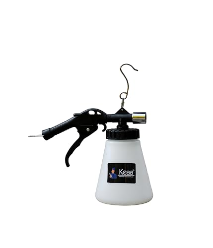 Image of Keaa Pneumatic Brake Fluid Bleeder Tool Kit with Extractor and Refill Bottle | 1L Vacuum Brake Oil Change Set with Adapters, Plugs and Hose | Apply to Car, Truck, Motorcycle, 90-120PSI
