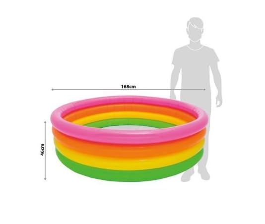 Image of Inflatable Pools Multicolor for Bath and Swimming (5.5 FT + Pump)