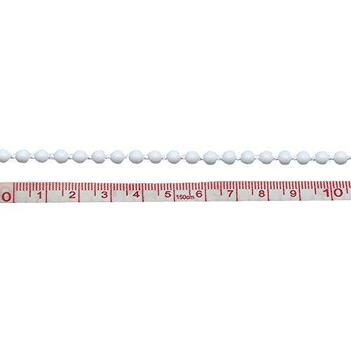 Yeqin Roller And Roman Shade Blind Beaded Chain Cord，White Plastic Roller Blind Chain Repair，Roller Curtain Bead Rope,Blind Beaded Cord For Roller Blind Fitting(10 Yards) #TOP2