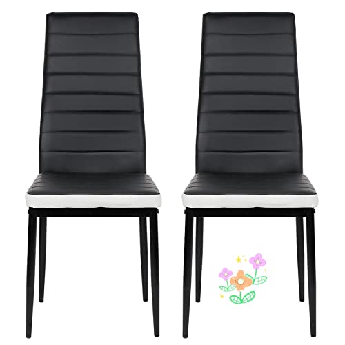 Pack 2 Sillas Lauter Polipiel - Set De Sillas De Comedor, Asiento Y Respaldo Acolchado, Set De Sillas De Comedor,Sgs Tested,2 Piezas Negro Blanco Pack 2 Sillas Lauter Polipiel - Set De Sillas De Comedor, Asiento Y Respaldo Acolchado, Set De Sillas De Comedor,Sgs Tested,2 Piezas Negro Blanco