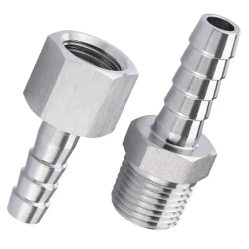 Raccord de tuyau cannelé 3/8 NPT inox 304 stoppez les fuites sur vos tuyaux souples de 20mm