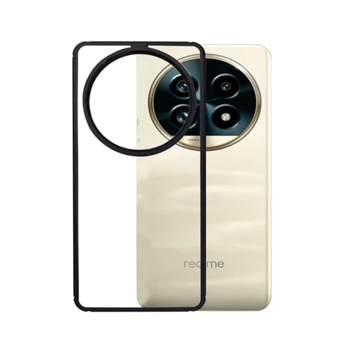 Image of AIBEX Crystal Clear Back Case Compatible with Realme 13 Pro 5G / Realme 13 Pro Plus 5G Back Cover Case | 360 Degree Protection | Shock Proof Design | Transparent Back Cover (PC & TPU, Black)