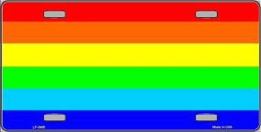 Rainbow Flag Metal Novelty License Plate Tag LP-3465