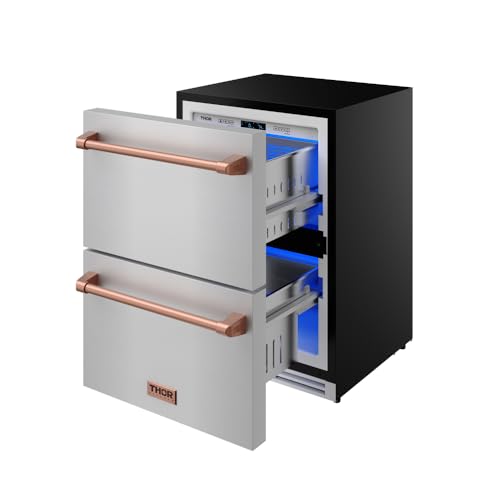 Image of 24 Inch Undercounter Built-In /Freestanding Drawer Freezer - Stainless Steel /Rose Gold | Gordon Ramsay Series