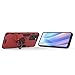 Compatible with Oppo Reno 7 5G Case, Metal Ring Grip Kickstand Shockproof Hard Bumper (Works with Magnetic Car Mount) Dual Layer Rugged Cover (Red)