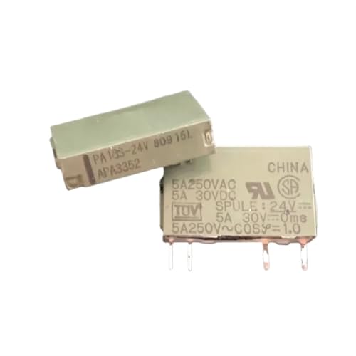Relais PA1AS-24V 24VDC 5A APA3352 pour circuit imprimé en lot de 10 pièces
