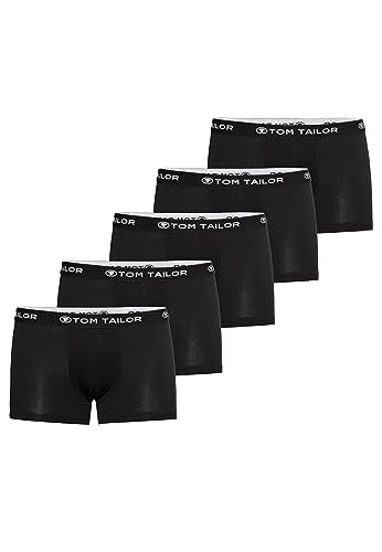 TOM TAILOR Boxershorts Herren 5er Pack Unterhosen Herrenunterwäsche Gr. S - 3XL (schwarz-dunkel) 9