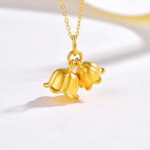Collier en Or 24 carats pendentif fleur pour sublimer vos fêtes - 3