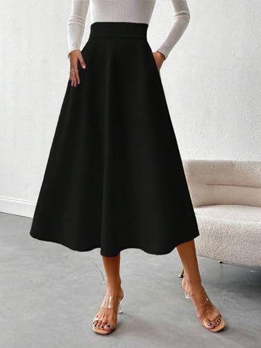 Trend Women's Summer Basic Skirt Elegant Office High Waist Elastic Skirt Spring Summer For Beach4