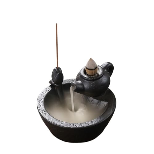 Retro Ceramic Backflow Incense Burner, Creative Waterfall Smoke Holder For Home & Interior Decoration(Color2)