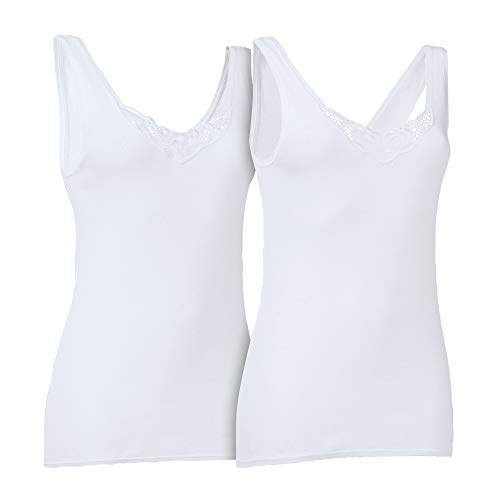 Preisvergleich Produktbild Schiesser Damen-Unterhemd 2er-Pack weiß Größe 54
