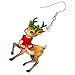 BONSNY Acrylic Dangling Novelty Funny Christmas Reindeer Deer Earrings Hypoallergenic Designer Jewelry Gifts For Women (Brown)