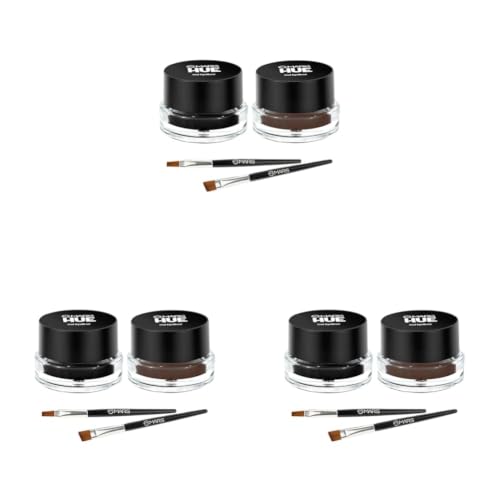 Image of MARS 2-In-1 Hue Gel Matte Eyeliner | Waterproof & Smudgeproof Formula | Stay Upto 24 Hours | Comes With 2 Brush Set (6.0 Gm) (Black & Brown) (Pack of 3)
