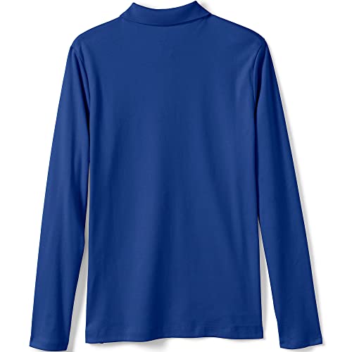 Image of Lands' End School Uniform Girls Long Sleeve Feminine Fit Interlock Polo Shirt