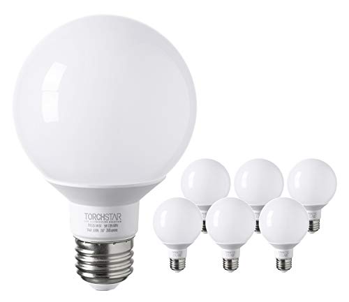 TORCHSTAR G25 Globe led Bulb, Vanity Light, 5W (40W Eqv.), UL-Listed, Daylight 5000K