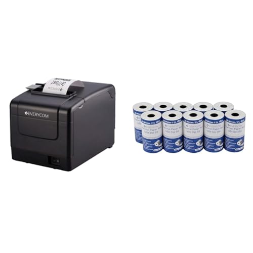 Everycom EC-901 80mm | 3 Inches USB+LAN Interface Thermal POS Receipt Printer (AUTO Cutter, Black)