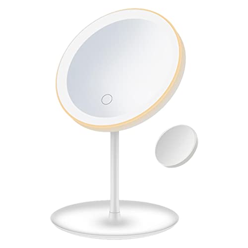 BODAHL Schminkspiegel mit Beleuchtung | 3 Farben dimmbarer beleuchteter...
