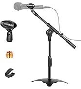 Amazon | EMART マイクスタンド 卓上 角度、高さ調節可能 伸縮