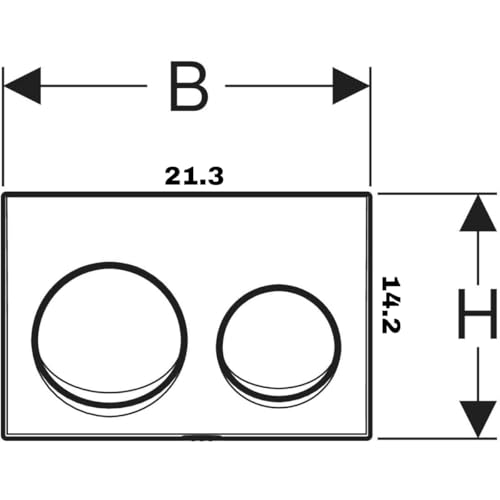 Geberit Flush Plate | Round | Alpha 20 series | 115.040.21.3 | 2 years warranty | Front Actuation Dual Push Plate for Geberit Concealed Tank | Compatible with Concealed Flush Tank (Bright Chrome)