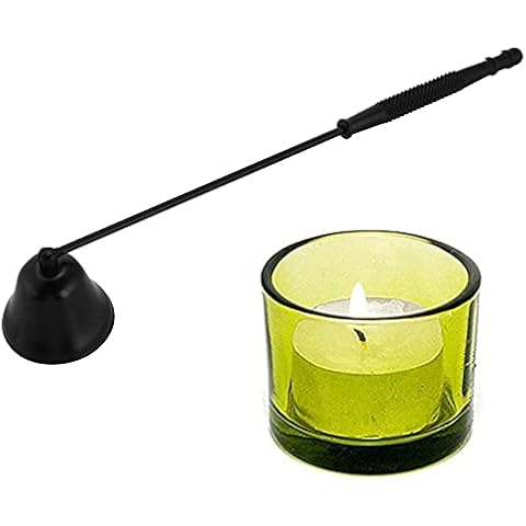 Kerzenstander - Kerze Snuffer Mode Edelstahl Glockenförmige Feuerlöscher Candle Snuffer Wick Trimmer Kerzen Abdeckung Handwerkzeug Kerze Werkzeug Zubehör(Schwarz) Cover
