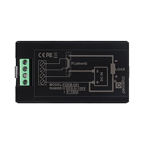 Image of Current Voltage Meter Digital Current Voltage Power Energy Meter LCD Display DC 6.5-100V 0-100A (Without Built-in Shunt)
