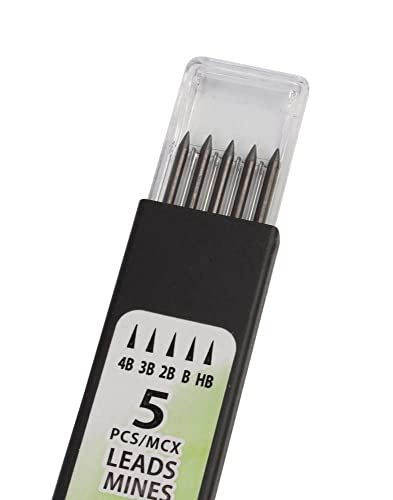 Image of deziine�2.0mm Mechanical Auto Pencil + Lead Box (5 Leads) - Body Color Black