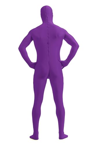Image of ATHX Men's and Women's Spandex Open Face Bodysuit Costume Adult Stretchy Halloween Cosplay Body Suit Zentai Suit Outfits