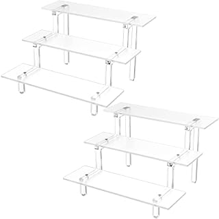 Perfume Stand Organiser 24CM Acrylic Display Stands for Amiibo Fubko POP Figures, Cupcake Desserts Stand Lotion Fragrance Cologne Organizer Holder, Display Riser Shelf for Collectibles Decoration