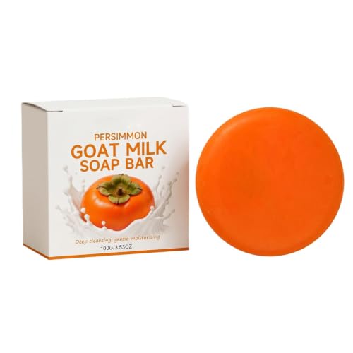 Barra De Jabón De Leche De Cabra Caqui, Con Efecto Hidratante, 100 G, Barra De Jabón De Baño Hidratante Orgánico, Limpiador Corporal, Cuidado De Inspiración Orgánica, Para Hombres Y Mujeres, Uso