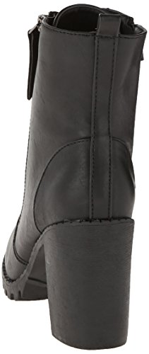 Soda Malia Round Toe Stacked Lug Heel Lace Up Ankle Booties3