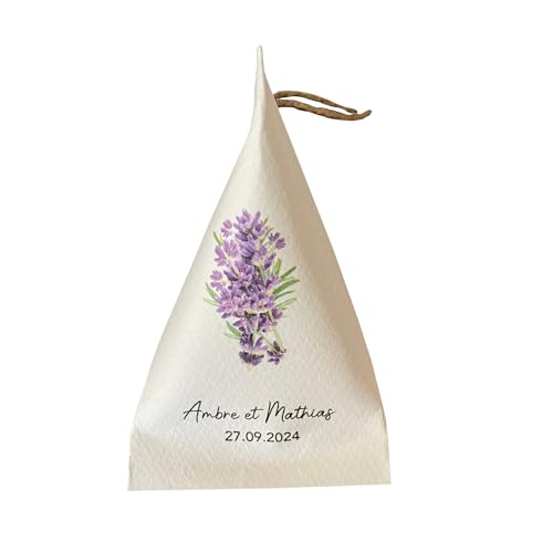 Boite à dragées, Cadeaux de remerciement invités pour mariage thème Provence, motif Brin de lavande, Mariage provençal, communion, bapteme, contenant à...