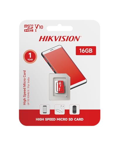 Image of HIKVISION Extreme 16GB microSDXC Memory Card Class 10, V30 | 92MB /s Read, 15MB /s Write Speed | Compitable with Smartphones, Camera, CCTV | Drop Protection | Memory Card | 3 Yrs Warranty.