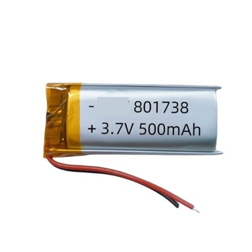 Batería 801738 500 mAh 3,7 V con alta retención de carga para mini altavoces