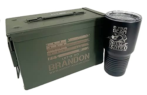 Laser Engraved 50 Cal M2A1 Ammo Can & Coffee...