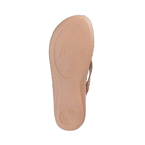 Image of Metro Women's Gold Embellished Casual Comfort Fashion Slippers
