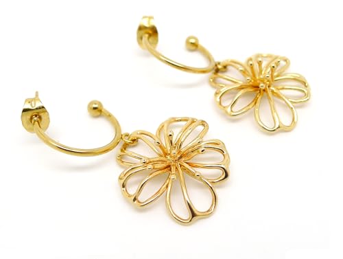 Boucles d'oreilles Sakura légères pour oreilles sensibles handmade - 2