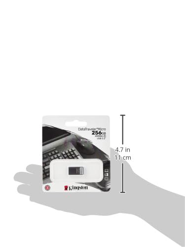 Kingston DataTraveler Micro clé USB 256GB 200MB/s Métal USB 3.2 Gen 1 - DTMC3G2/256GB