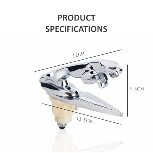 Image of 3D Hood Emblem Compatible with XE XF XJ F-Type F-Pace, Chrome and Black Finish, Classical Design, Car Accessories (Chrome L)