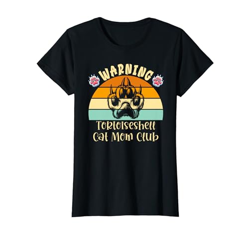 Club de maman chat en écaille de tortue pour femmes et filles T-Shirt
