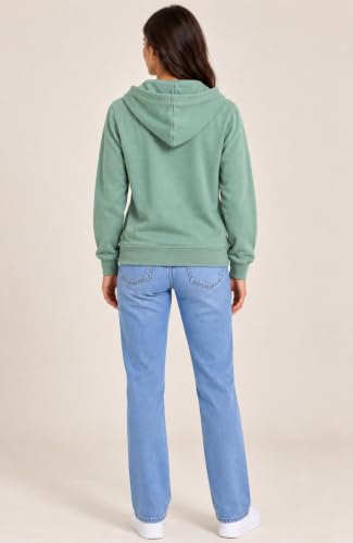 Image of SANE ORIGINALS Women's Cotton Blend Fleece Zip Up Hoodie Sweatshirt, Warm Winter Full Zip Jacket with Kangaroo Pockets