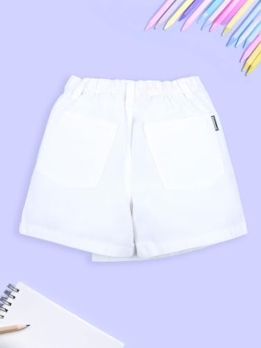 Image of KiddoPanti Girls Denim Over Lap Shorts