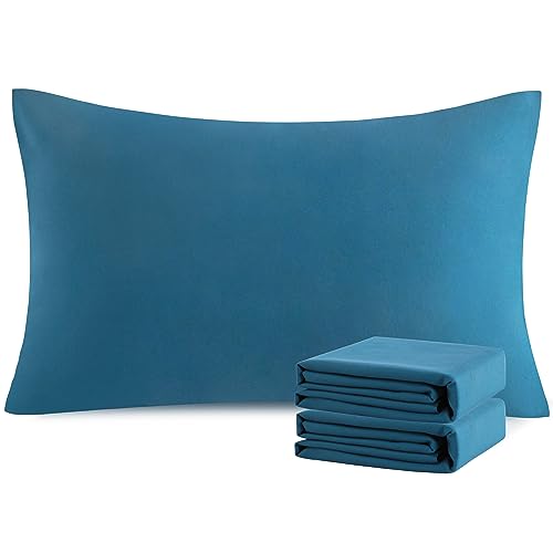 NTBAY NTBAY Standard Microfiber Pillowcases, 2 Pack, 20 x 26, Teal Blue
