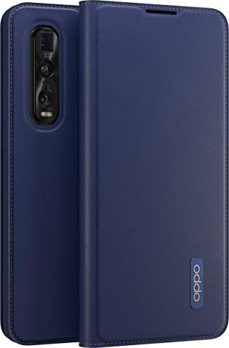 OPPO Schutzhülle Bookcover PU passend Find X2 Pro, Dunkelblau
