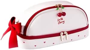 Cutecore - Estuche Para Lápices Con Bonitos Pines Y2K De Tablero De Ajedrez, Bolsa Para Lápices Kawaii, Suministros Escolares Estéticos (rojo