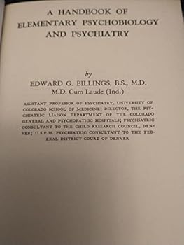 Hardcover Handbook of Elementary Psychobiology and Psychiatry Book