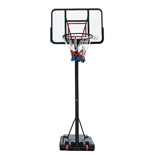 Basketball Hoop Outdoor, Adjustable 190-305cm Standing Basketball Stand, with PVC Backboard, for Adults