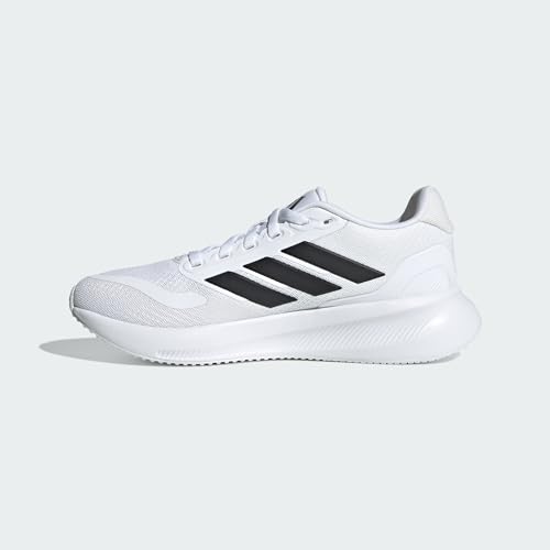 adidas Unisex-Kids Run Falcon 5, White/Black/Black, 4