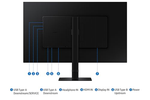 Image of Samsung 32-Inch(80cm) QHD ViewFinity S6 Monitor, IPS, 100 Hz, 1.07 Billion Colors, HDR10, Multiple Ports, Easy Setup, Height Adjustable Stand, Pivot, Eye Care Technology (LS32D600EAWXXL, Black)