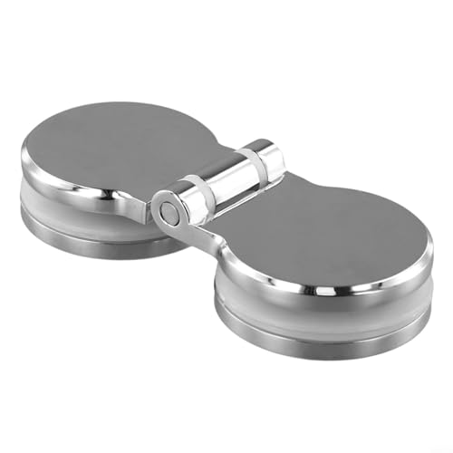 Accarugty Bisagra de puerta de cristal sin marco, rotación de 180 grados, aleación de zinc cromada, se adapta a vidrio de 5 a 12 mm, para mampara de ducha de baño, bandeja de fregadero o montaje de