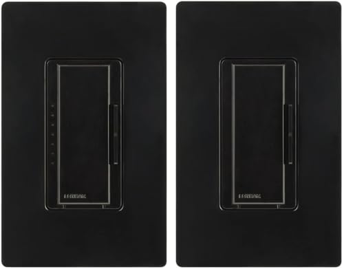 Lutron Maestro Dimmer Switch LED+ Digital Dimmer Kit for Dimmable LED, Halogen, and Incandescent Bulbs, 150-Watt, Multi-Location, MACL-153M-RHW-BL, Black